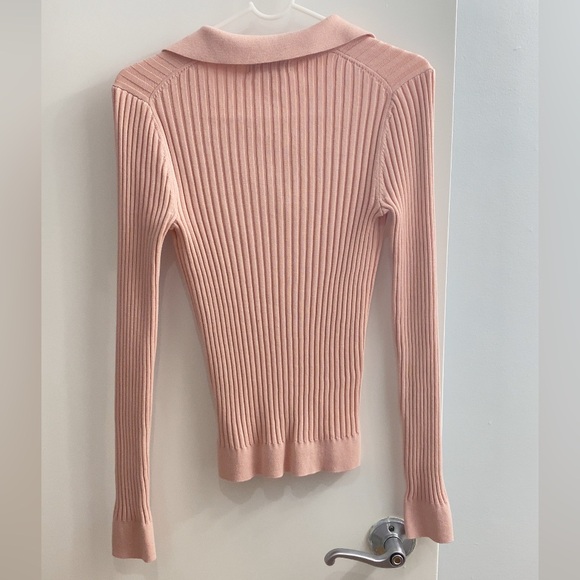 Athleta Sweet Bay Henley Sweater Light Pink Size XS - Picture 3 of 8
